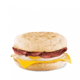 Маффин с яйцом и ростбифом